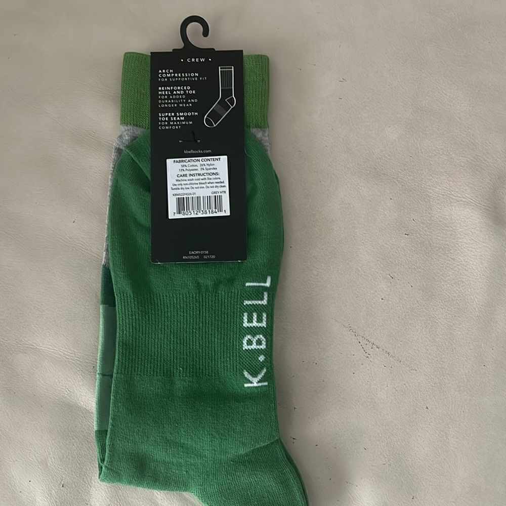New with tags men’s crew length socks, size 10 to 13 - Picture 2 of 3